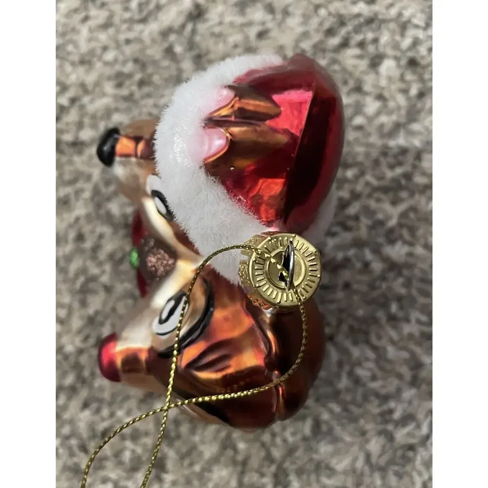 Disney Chip N Dale Ornament Glass Blown Vintage Christmas Decor